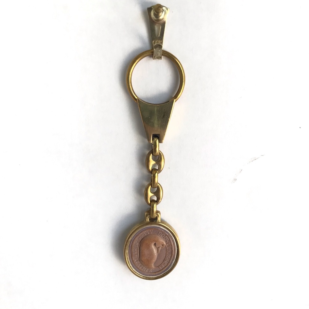 Vintage Dooney and Bourke Medallion Link Key Fob